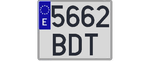 5662BDT matricula cuadrada