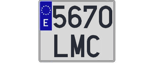 5670LMC matricula cuadrada