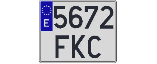 5672FKC matricula cuadrada