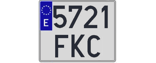 5721FKC matricula cuadrada