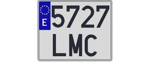 5727LMC matricula cuadrada