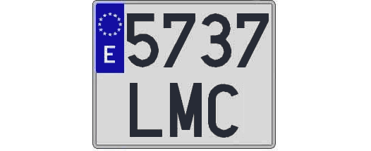 5737LMC matricula cuadrada