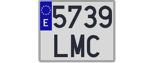 5739LMC matricula cuadrada