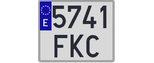 5741FKC matricula cuadrada