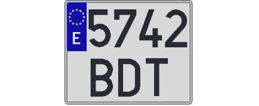 5742BDT matricula cuadrada