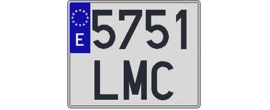 5751LMC matricula cuadrada