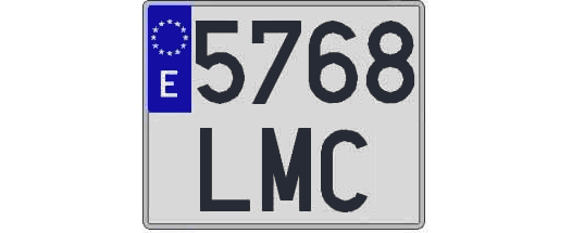 5768LMC matricula cuadrada
