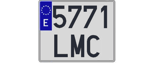 5771LMC matricula cuadrada