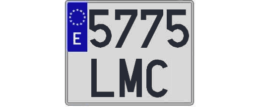 5775LMC matricula cuadrada