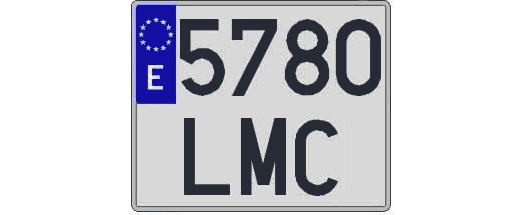 5780LMC matricula cuadrada