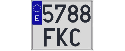 5788FKC matricula cuadrada