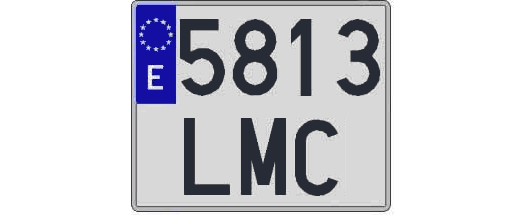 5813LMC matricula cuadrada