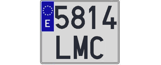 5814LMC matricula cuadrada