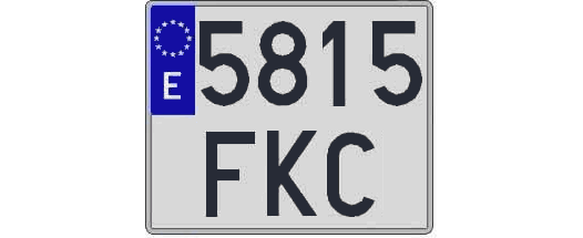 5815FKC matricula cuadrada