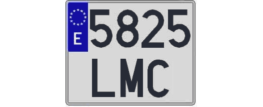 5825LMC matricula cuadrada