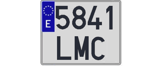 5841LMC matricula cuadrada