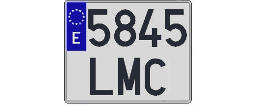 5845LMC matricula cuadrada