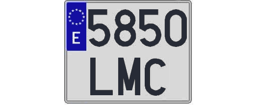 5850LMC matricula cuadrada