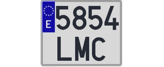 5854LMC matricula cuadrada