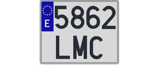 5862LMC matricula cuadrada