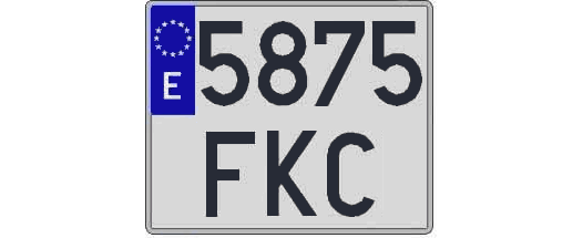 5875FKC matricula cuadrada