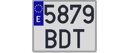 5879BDT matricula cuadrada