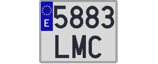 5883LMC matricula cuadrada