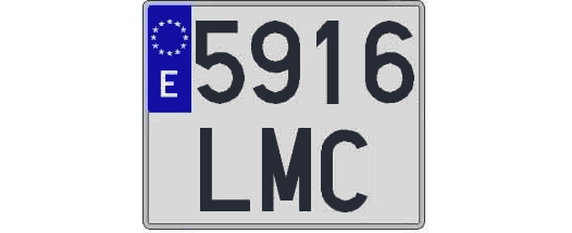 5916LMC matricula cuadrada