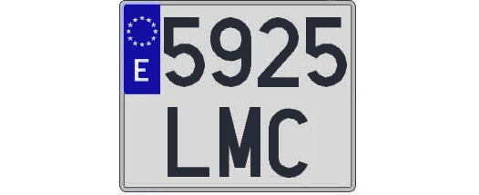 5925LMC matricula cuadrada