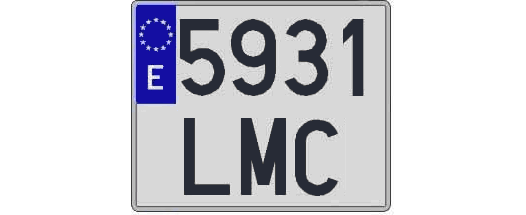 5931LMC matricula cuadrada