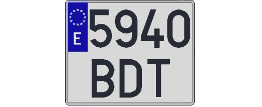5940BDT matricula cuadrada