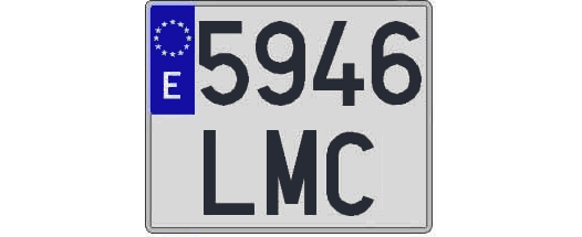 5946LMC matricula cuadrada