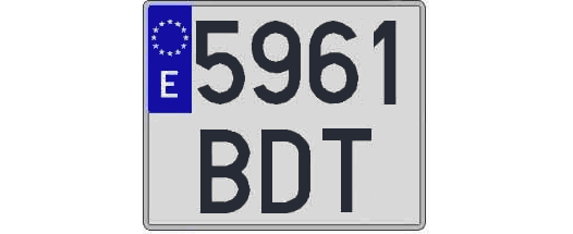 5961BDT matricula cuadrada