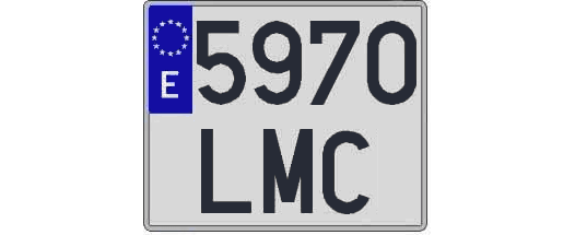 5970LMC matricula cuadrada