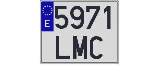 5971LMC matricula cuadrada