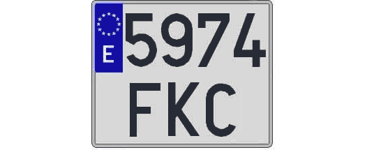 5974FKC matricula cuadrada