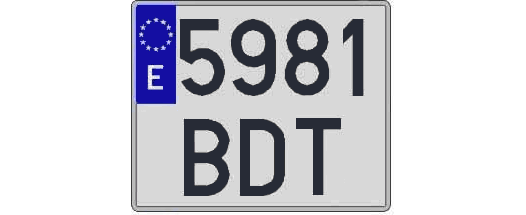 5981BDT matricula cuadrada