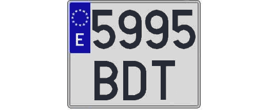 5995BDT matricula cuadrada