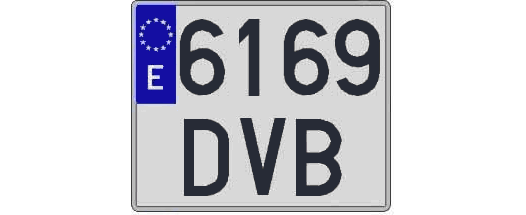 6169DVB matricula cuadrada