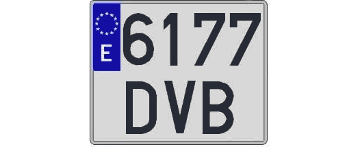 6177DVB matricula cuadrada