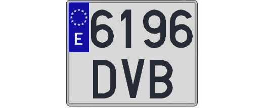 6196DVB matricula cuadrada