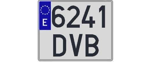 6241DVB matricula cuadrada