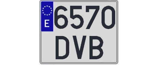 6570DVB matricula cuadrada