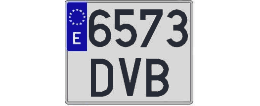 6573DVB matricula cuadrada