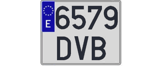 6579DVB matricula cuadrada