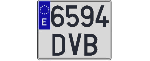 6594DVB matricula cuadrada