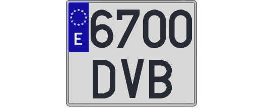 6700DVB matricula cuadrada
