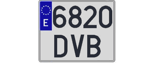 6820DVB matricula cuadrada