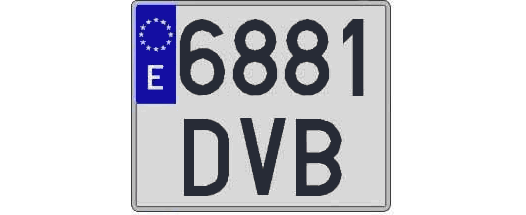 6881DVB matricula cuadrada