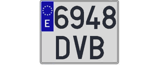 6948DVB matricula cuadrada